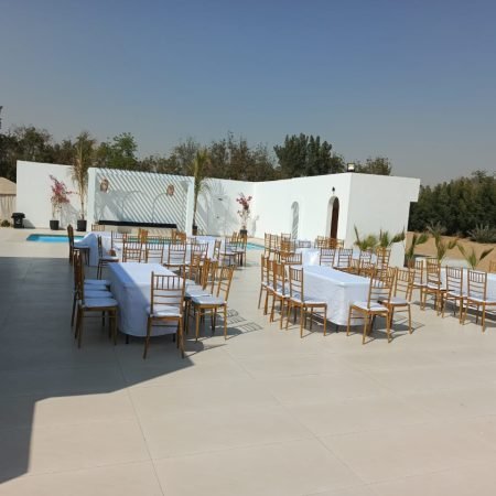Chairs and tables for rent in Dubai for weddings and events