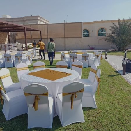 Chairs and tables for rent in Dubai for weddings and events