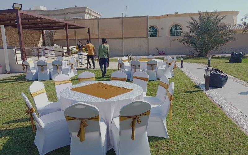 Chairs and tables for rent in Dubai for weddings and events