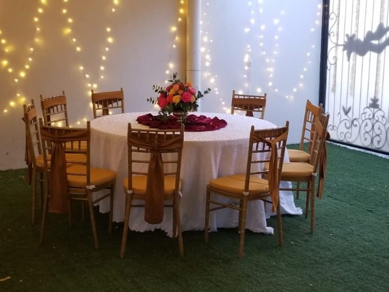 Chairs and tables for rent in Dubai for weddings and events